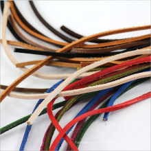 Cuerda de cordones de cuero de colores OEM para zapatos de cuero